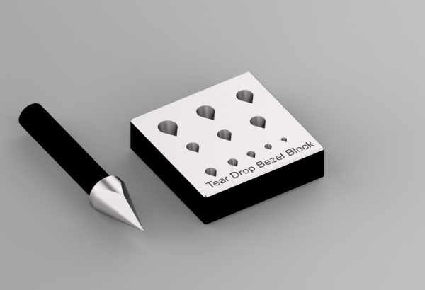 Bezel Forming Block with Punch Teardro