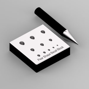 Pear Bezel Block-Small Hole